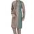 Khakhi hand block printed kurta with embroidery viscos kurta payjama etnic wear / festive wear