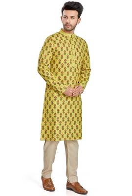 Green hand block printed kurta viscos kurta payjama etnic wear / festivce wear 4