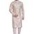 Baby pink hand block golden foil printed kurta viscos kurta payjama etnic wear / festive wear