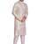 Baby pink hand block golden foil printed kurta viscos kurta payjama etnic wear / festive wear
