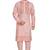 Pink hand block printed kurta with embroidery viscos kurta payjama etnic wear / festive wear