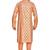 Orange hand block silver foil printed viscos kurta payjama etnic wear / festive wear