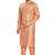 Orange hand block silver foil printed viscos kurta payjama etnic wear / festive wear
