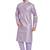 Purple hand block silver foil printed viscos kurta payjama entic wear / festive wear