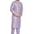 Purple hand block silver foil printed viscos kurta payjama entic wear / festive wear