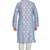 Light Blue hand block silver foil print viscos kurta payjama etnic wear / festive wear