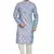 Light Blue hand block silver foil print viscos kurta payjama etnic wear / festive wear