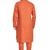 Orange hand block printed kurta with embroidery viscos klurta payjama ethnic wear / festive wear