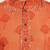 Orange hand block printed kurta with embroidery viscos klurta payjama ethnic wear / festive wear
