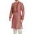 Pink with texture fabric and embroidered kurta payjama etnic wear / festive wear