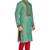 Green hand block printed kurta with embroidery viscos kurta payjama etnic wear / festive wear
