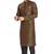 Brown hand block printed golden foil kurta viscos kurta payjama etnic wear / festive wear