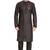 Black hand block printed kurta with embroidery viscos kurta payjama etnic wear / festive wear