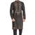 Black hand block printed golden foil kurta viscos kurta payjama etnic wear / festive wear