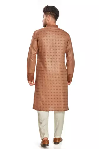 Brown hand block print  viscos traditional kurta payjama etnic wear / festive wear