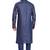 Navy blue hand block golden foil print kurta viscos traditional kurta payjama etnic wear / festive wear