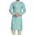 Blue hand block silver foil printed viscos kurta payjama ethnic wear / festive wear