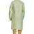 Green hand block silver foil printed viscos kurta payjama etnic wear / festive wear