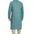 Teal green hand block foil printed kurta viscos kurta payjama etnic wear / festive wear