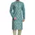 Teal green hand block foil printed kurta viscos kurta payjama etnic wear / festive wear