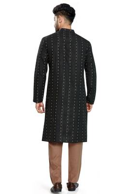 Black jacquard kurta payjama etnic wear / festive wear 2