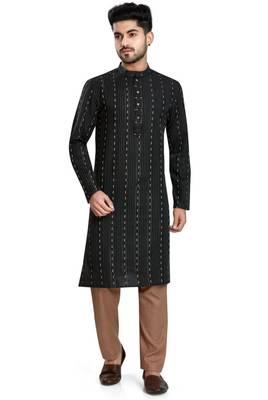 Black jacquard kurta payjama etnic wear / festive wear 1