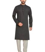 Black jacquard kurta payjama etnic wear / festive wear