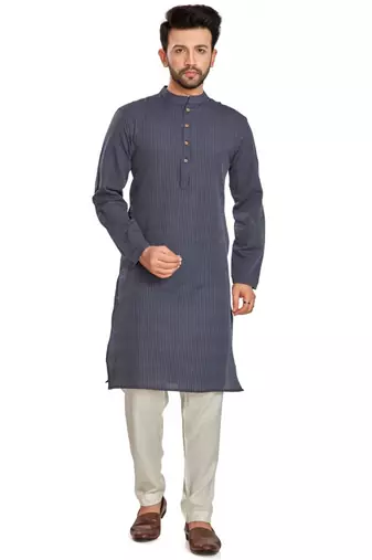 Navy blue jaquard kurta payjama etnic wear / festive wear