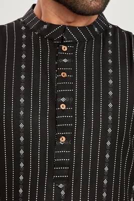 Black jacquard kurta payjama etnic wear / festive wear 5