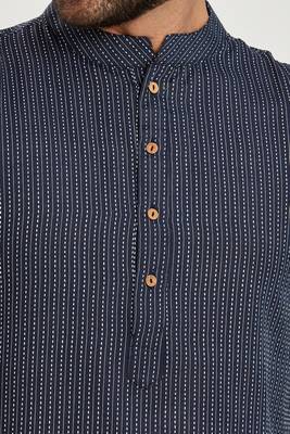 Navy blue jaquard kurta payjama etnic wear / festive wear 4