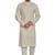 Off white jaquard fabric kurta payjama ethnic wear / festive wear