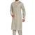 Off white jaquard fabric kurta payjama ethnic wear / festive wear