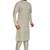 Off white jaquard fabric kurta payjama ethnic wear / festive wear