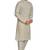 Off white jaquard fabric kurta payjama ethnic wear / festive wear
