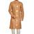 Copper brown hand block golden foil printed viscos kurta payjama ethnic wear / festive wear