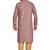 Rust brown hand block golden foil printed viscos kurta payjama ethnic wear / festive wear