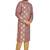 Rust brown hand block golden foil printed viscos kurta payjama ethnic wear / festive wear