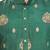 Green hand block printed kurta with embroidery banarsi silk  kurta payjama etnic wear / festive wear