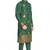 Green hand block printed kurta with embroidery banarsi silk  kurta payjama etnic wear / festive wear