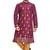 Purple hand block printed kurta with embroidery banarsi silk  kurta payjama etnic wear / festive wear