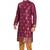 Purple hand block printed kurta with embroidery banarsi silk  kurta payjama etnic wear / festive wear