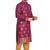 Purple hand block printed kurta with embroidery banarsi silk  kurta payjama etnic wear / festive wear