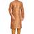 Brown  hand block printed kurta with embroidery banarsi silk  kurta payjama etnic wear / festive wear