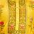 Yellow hand block printed kurta with embroidery banarsi silk  kurta payjama etnic wear / festive wear