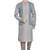 Grey hand block printed kurta viscos kurta payjama etnic wear / festive wear