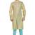 Yellow hand block printed kurta payjama etnic wear / festive wear