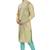 Yellow hand block printed kurta payjama etnic wear / festive wear