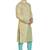 Yellow hand block printed kurta payjama etnic wear / festive wear
