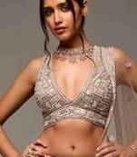 Chiku Color Sequins Dori Thread Work Net Lehenga Choli