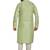 Light green hand block silver foil printed kurta payjama etnic wear / festive wear